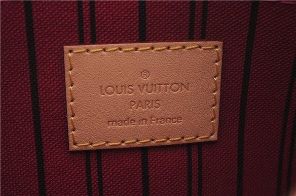 Authentic Louis Vuitton Monogram Neverfull Pouch Purse Clutch Bag Pink LV 9405E