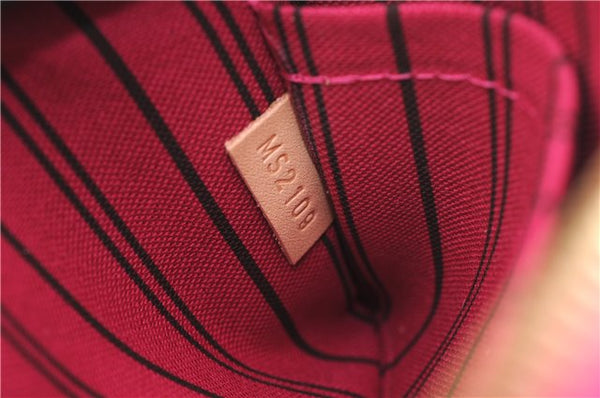 Authentic Louis Vuitton Monogram Neverfull Pouch Purse Clutch Bag Pink LV 9405E