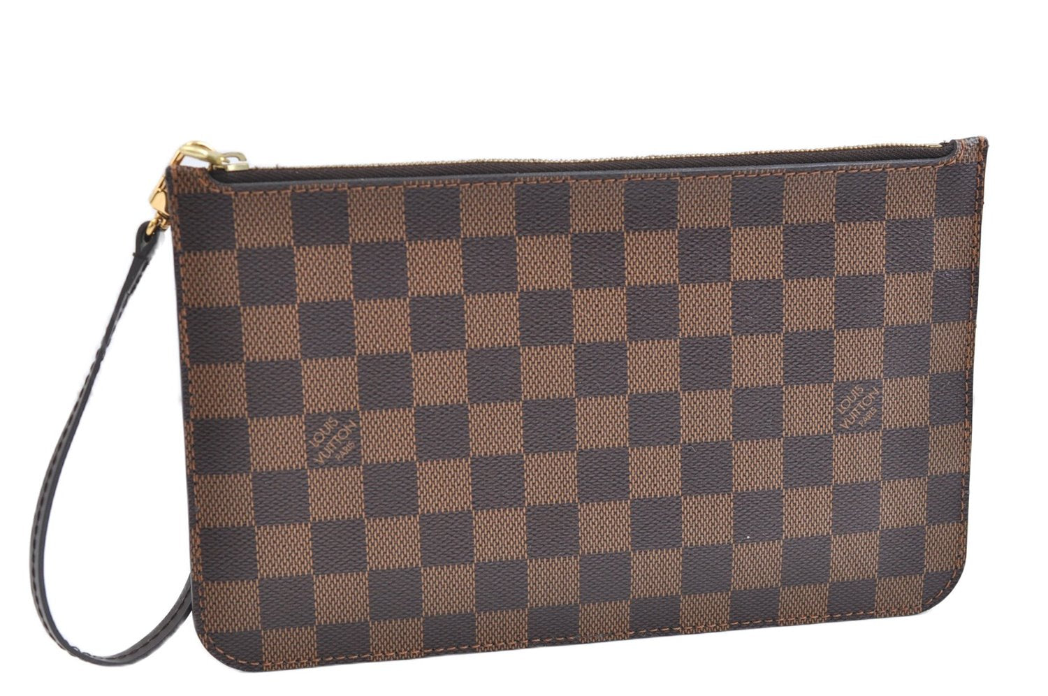 Authentic Louis Vuitton Damier Neverfull Pouch Purse Clutch Bag LV 9406E