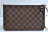 Authentic Louis Vuitton Damier Neverfull Pouch Purse Clutch Bag LV 9406E