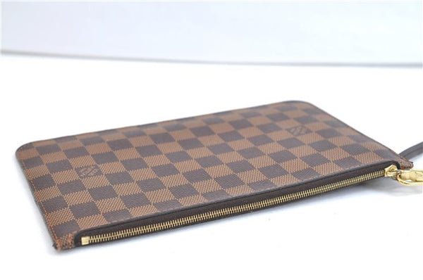 Authentic Louis Vuitton Damier Neverfull Pouch Purse Clutch Bag LV 9406E