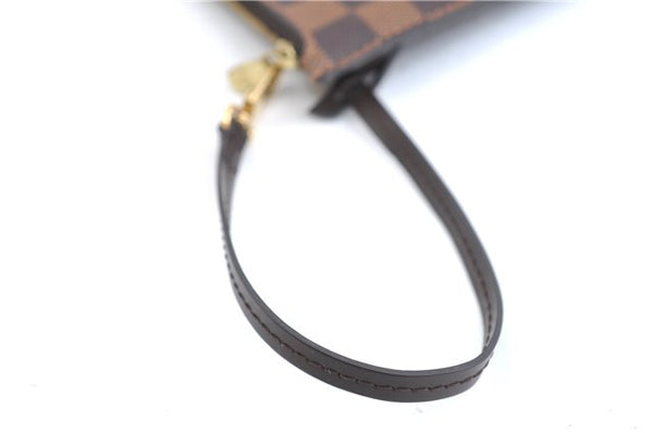 Authentic Louis Vuitton Damier Neverfull Pouch Purse Clutch Bag LV 9406E