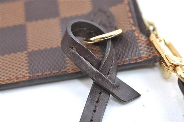 Authentic Louis Vuitton Damier Neverfull Pouch Purse Clutch Bag LV 9406E