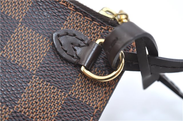 Authentic Louis Vuitton Damier Neverfull Pouch Purse Clutch Bag LV 9406E