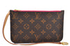 Authentic Louis Vuitton Monogram Neverfull Pouch Purse Clutch Bag Pink LV 9407E