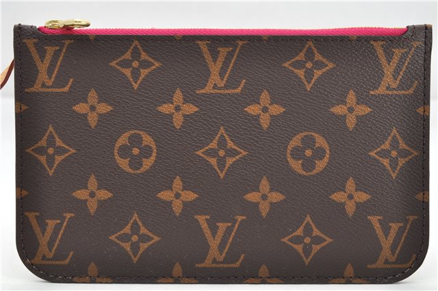 Authentic Louis Vuitton Monogram Neverfull Pouch Purse Clutch Bag Pink LV 9407E