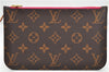 Authentic Louis Vuitton Monogram Neverfull Pouch Purse Clutch Bag Pink LV 9407E