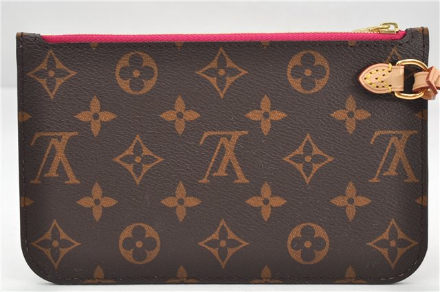 Authentic Louis Vuitton Monogram Neverfull Pouch Purse Clutch Bag Pink LV 9407E