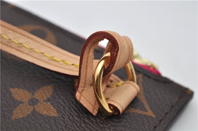 Authentic Louis Vuitton Monogram Neverfull Pouch Purse Clutch Bag Pink LV 9407E