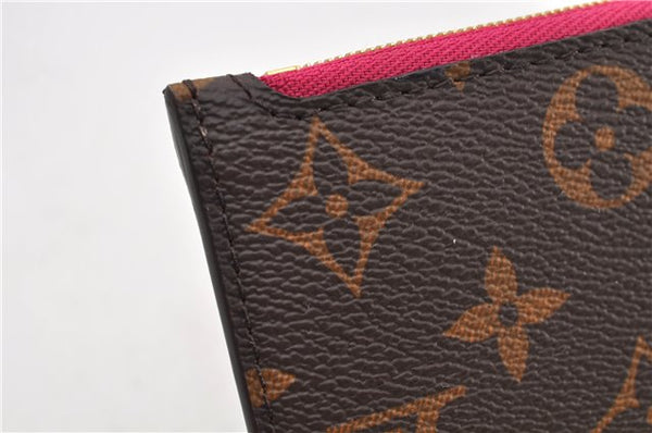 Authentic Louis Vuitton Monogram Neverfull Pouch Purse Clutch Bag Pink LV 9407E