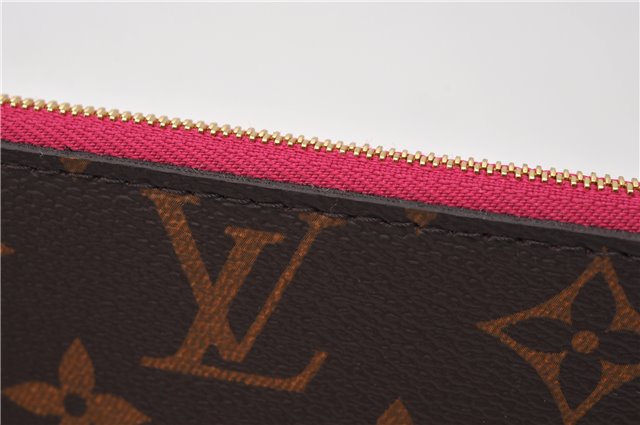 Authentic Louis Vuitton Monogram Neverfull Pouch Purse Clutch Bag Pink LV 9407E