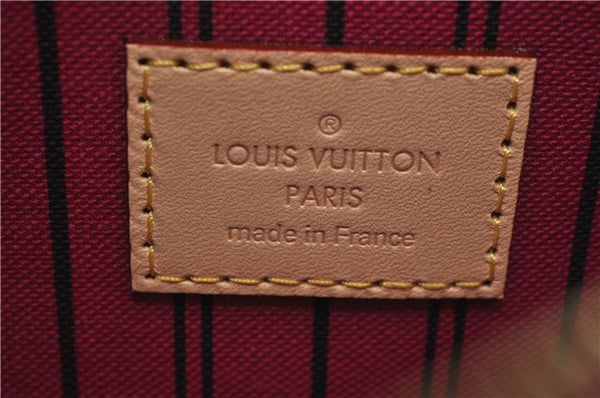 Authentic Louis Vuitton Monogram Neverfull Pouch Purse Clutch Bag Pink LV 9407E
