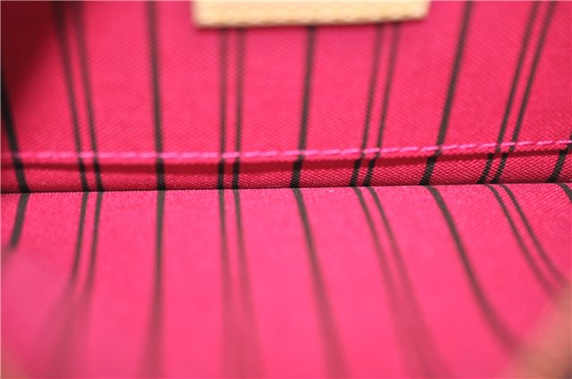 Authentic Louis Vuitton Monogram Neverfull Pouch Purse Clutch Bag Pink LV 9407E
