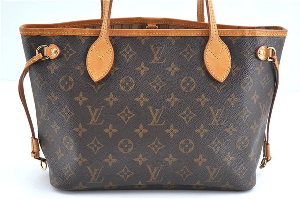 Authentic Louis Vuitton Monogram Neverfull PM Shoulder Tote Bag M40155 LV 9431A