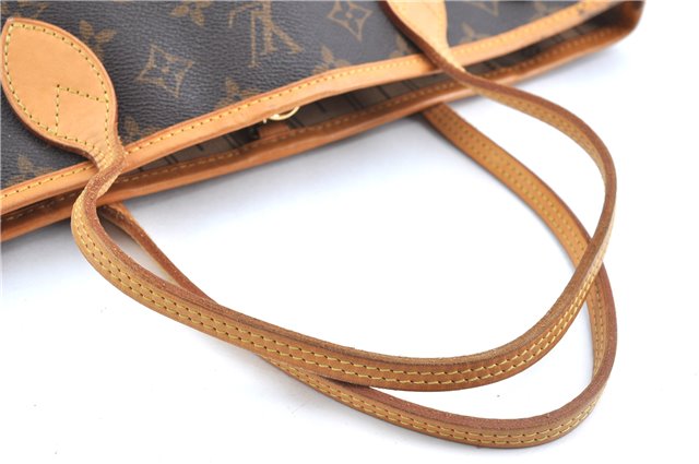 Authentic Louis Vuitton Monogram Neverfull PM Shoulder Tote Bag M40155 LV 9431A