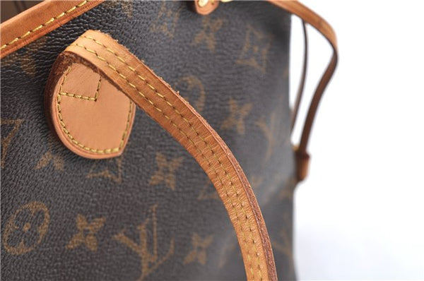 Authentic Louis Vuitton Monogram Neverfull PM Shoulder Tote Bag M40155 LV 9431A