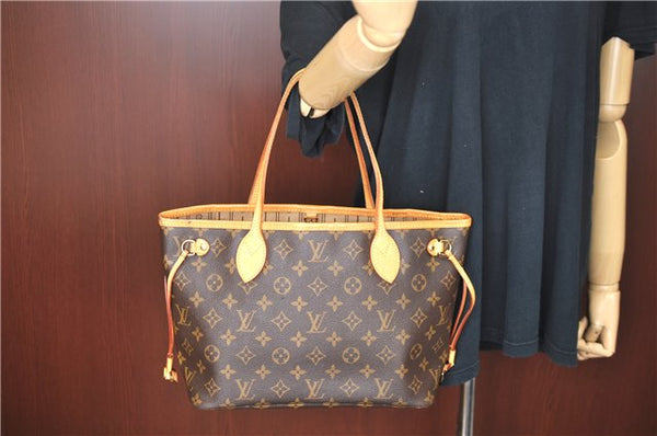 Authentic Louis Vuitton Monogram Neverfull PM Shoulder Tote Bag M40155 LV 9431A