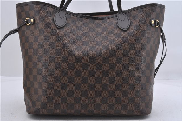 Auth Louis Vuitton Damier Neverfull MM Rose Ballerine Tote Bag N41603 LV 9476C