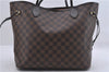 Auth Louis Vuitton Damier Neverfull MM Rose Ballerine Tote Bag N41603 LV 9476C