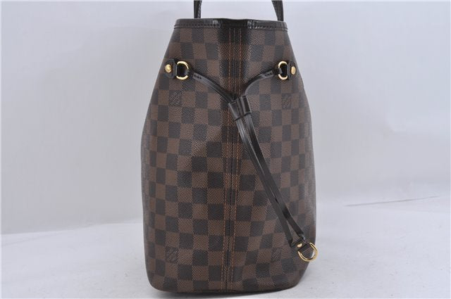 Auth Louis Vuitton Damier Neverfull MM Rose Ballerine Tote Bag N41603 LV 9476C