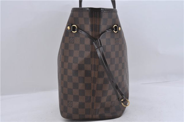 Auth Louis Vuitton Damier Neverfull MM Rose Ballerine Tote Bag N41603 LV 9476C