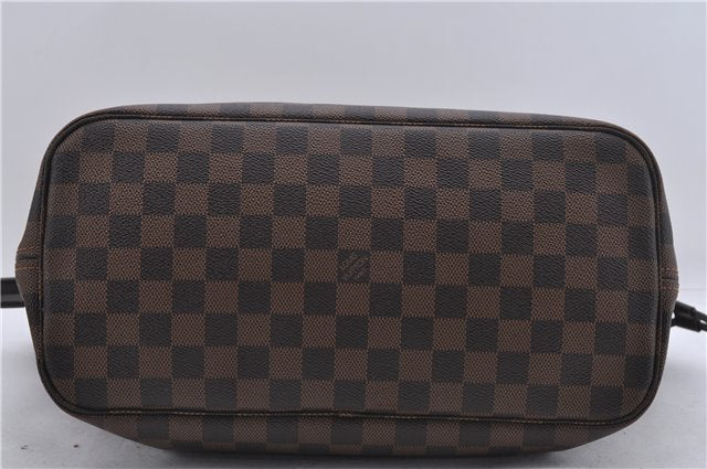Auth Louis Vuitton Damier Neverfull MM Rose Ballerine Tote Bag N41603 LV 9476C