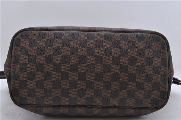 Auth Louis Vuitton Damier Neverfull MM Rose Ballerine Tote Bag N41603 LV 9476C