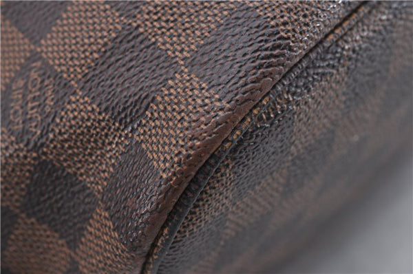 Auth Louis Vuitton Damier Neverfull MM Rose Ballerine Tote Bag N41603 LV 9476C