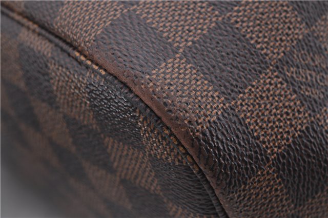 Auth Louis Vuitton Damier Neverfull MM Rose Ballerine Tote Bag N41603 LV 9476C