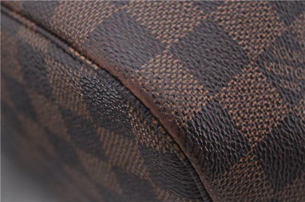 Auth Louis Vuitton Damier Neverfull MM Rose Ballerine Tote Bag N41603 LV 9476C