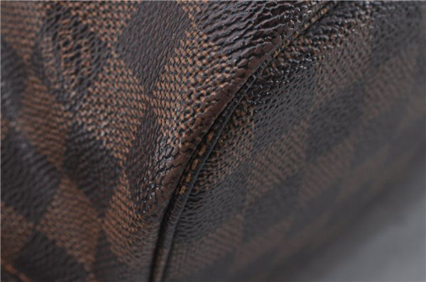 Auth Louis Vuitton Damier Neverfull MM Rose Ballerine Tote Bag N41603 LV 9476C