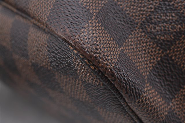 Auth Louis Vuitton Damier Neverfull MM Rose Ballerine Tote Bag N41603 LV 9476C