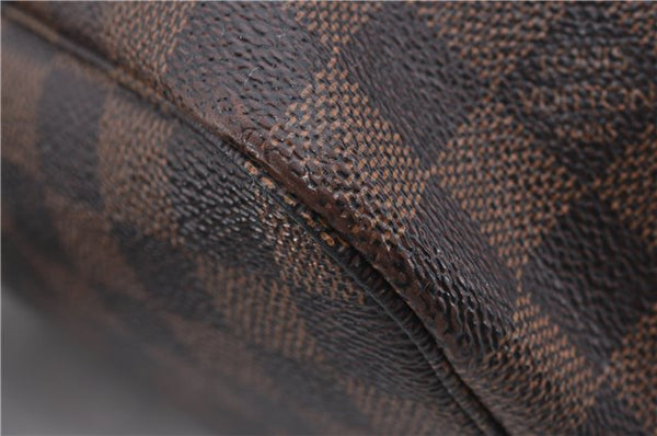Auth Louis Vuitton Damier Neverfull MM Rose Ballerine Tote Bag N41603 LV 9476C