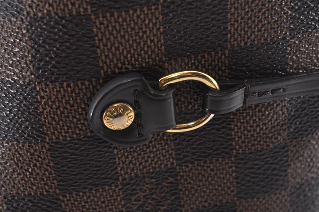 Auth Louis Vuitton Damier Neverfull MM Rose Ballerine Tote Bag N41603 LV 9476C