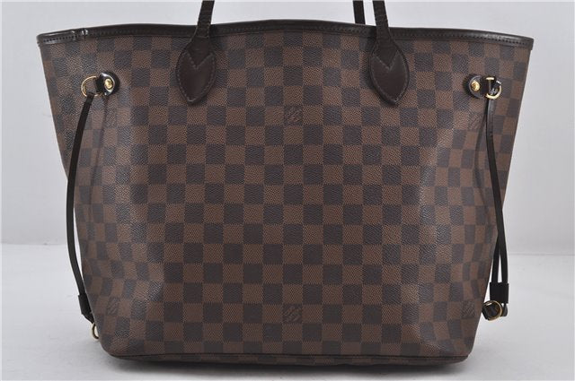 Authentic Louis Vuitton Damier Neverfull MM Shoulder Tote Bag N51105 LV 9484E