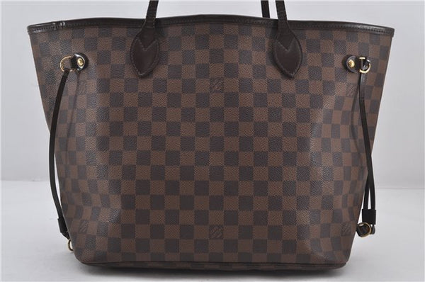 Authentic Louis Vuitton Damier Neverfull MM Shoulder Tote Bag N51105 LV 9484E