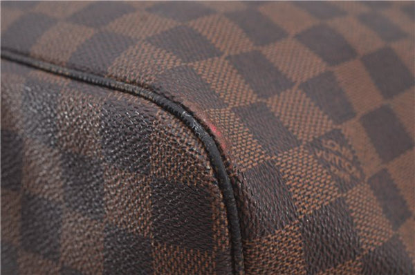 Authentic Louis Vuitton Damier Neverfull MM Shoulder Tote Bag N51105 LV 9484E