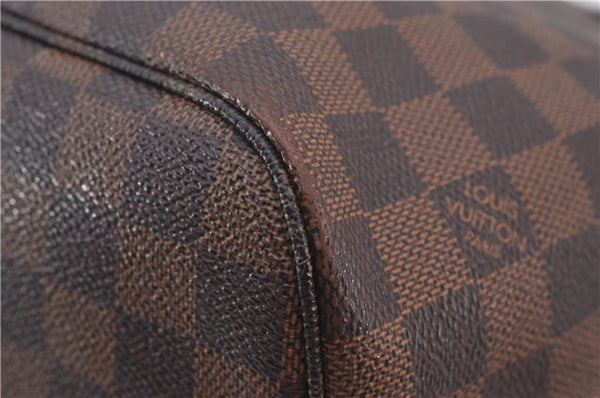 Authentic Louis Vuitton Damier Neverfull MM Shoulder Tote Bag N51105 LV 9484E