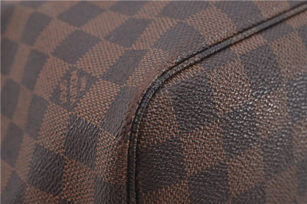 Authentic Louis Vuitton Damier Neverfull MM Shoulder Tote Bag N51105 LV 9484E