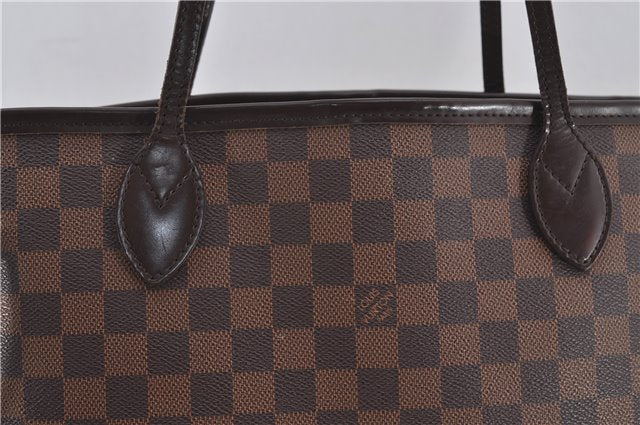 Authentic Louis Vuitton Damier Neverfull MM Shoulder Tote Bag N51105 LV 9484E