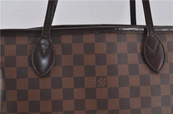 Authentic Louis Vuitton Damier Neverfull MM Shoulder Tote Bag N51105 LV 9484E