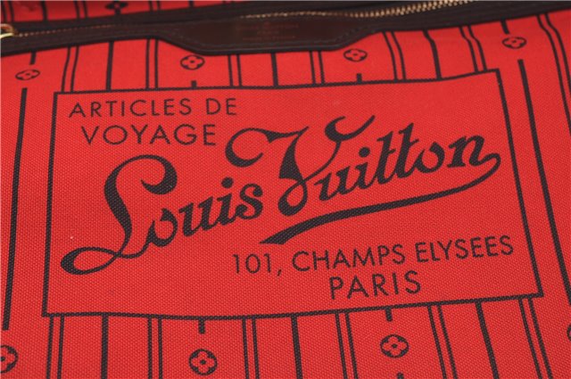 Authentic Louis Vuitton Damier Neverfull MM Shoulder Tote Bag N51105 LV 9484E