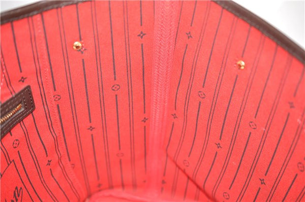 Authentic Louis Vuitton Damier Neverfull MM Shoulder Tote Bag N51105 LV 9484E