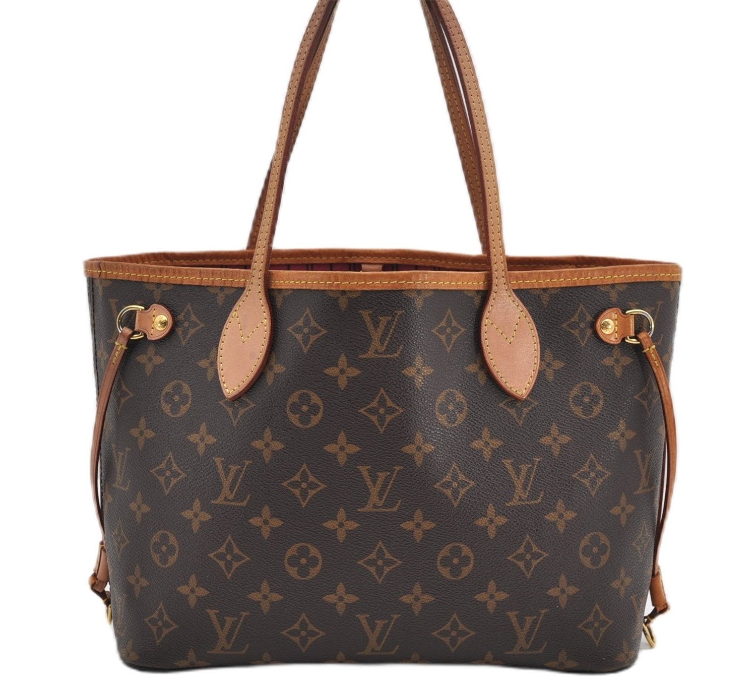 Authentic Louis Vuitton Monogram Neverfull PM Tote Bag Pink M41245 LV 9499E