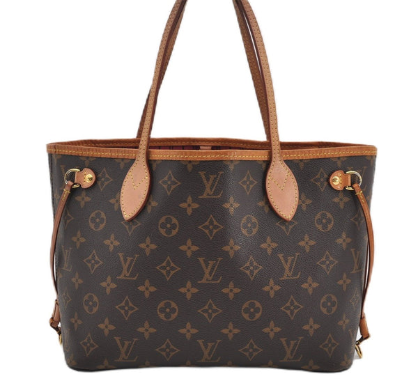 Authentic Louis Vuitton Monogram Neverfull PM Tote Bag Pink M41245 LV 9499E