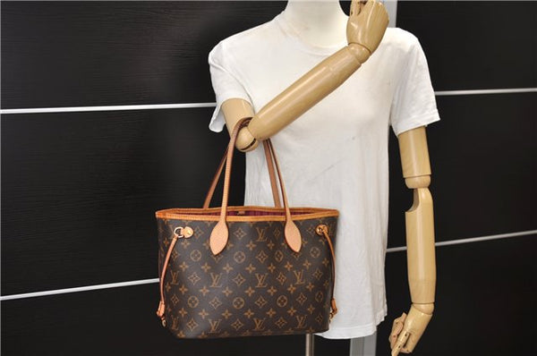 Authentic Louis Vuitton Monogram Neverfull PM Tote Bag Pink M41245 LV 9499E