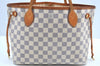 Authentic Louis Vuitton Damier Azur Neverfull PM Tote Bag N51110 LV 9510G
