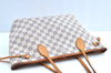 Authentic Louis Vuitton Damier Azur Neverfull PM Tote Bag N51110 LV 9510G