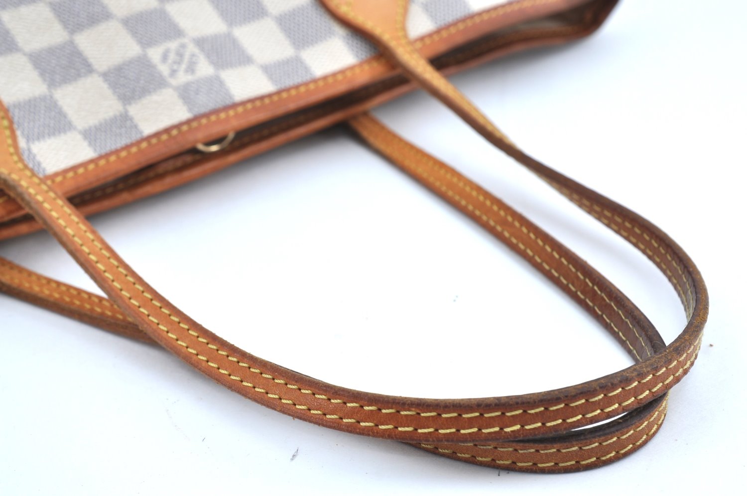 Authentic Louis Vuitton Damier Azur Neverfull PM Tote Bag N51110 LV 9510G