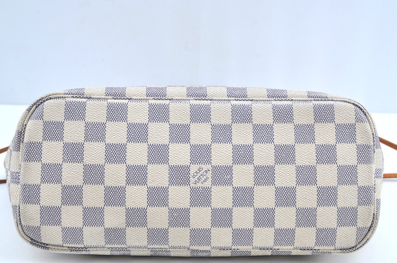 Authentic Louis Vuitton Damier Azur Neverfull PM Tote Bag N51110 LV 9510G